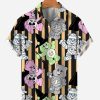 Men DJ Shirts | Men'S Halloween Bears Print Casual Breathable Short Sleeve Hawaiian Shirt Photo Color