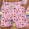 Men GYJ Bottoms | Body Part Print Track Shorts Pink