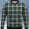 Men BXL Ugly Sweater | Men'S Crew Neck Casual Loose Plaid Print Sweatshirt 04768416Xl Green