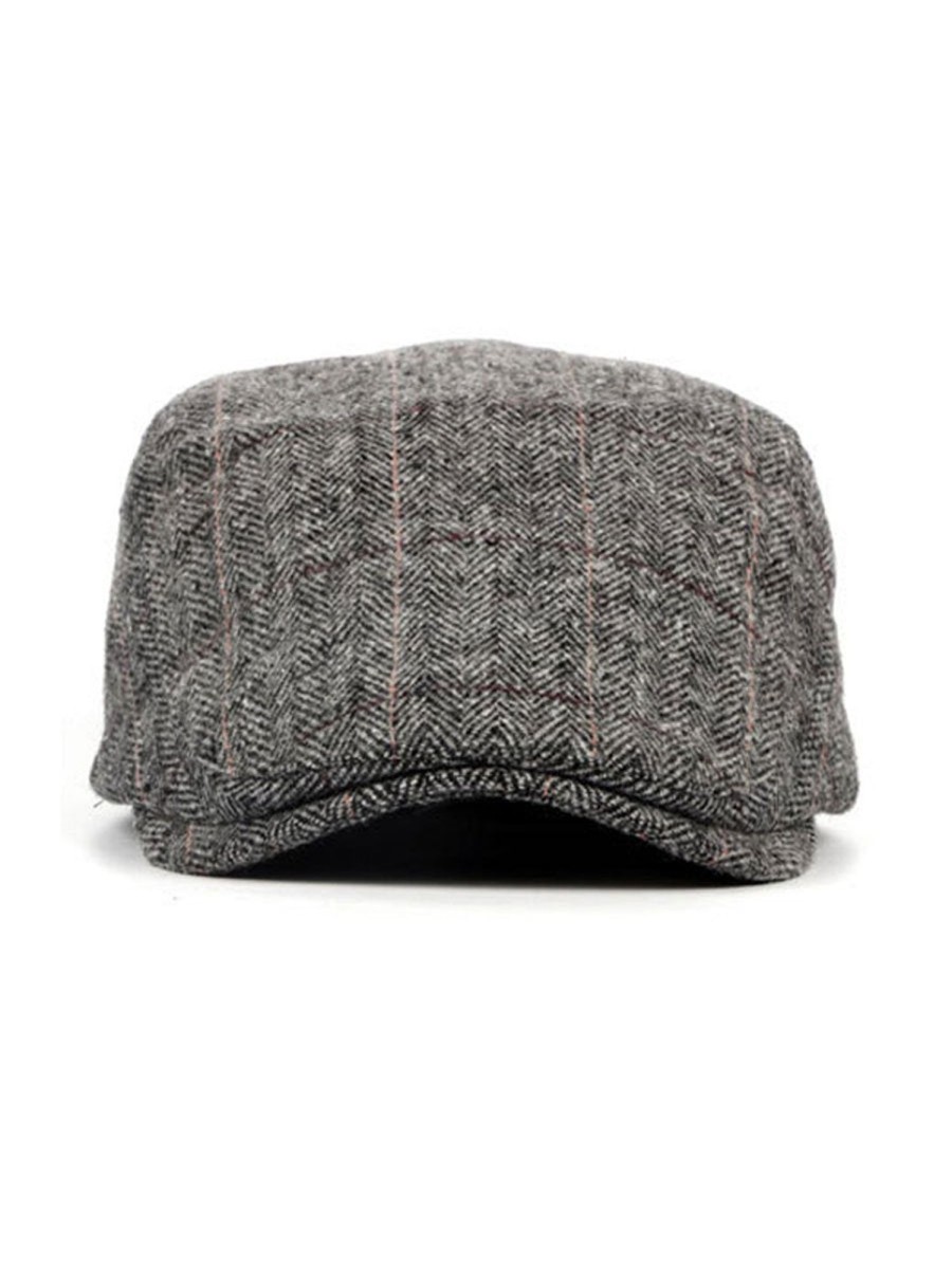 Accessories&Shoes BXL | Men'S Duck Bill Forward Hat Classic Plaid Wool Beret