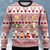 Men DJ Ugly Sweater | Christmas Cocks Print Casual Crew Neck Sweatshirt Red