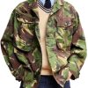 Men DJ Jacket | Lapel Double Pocket Loose Casual Camouflage Jacket Army Green