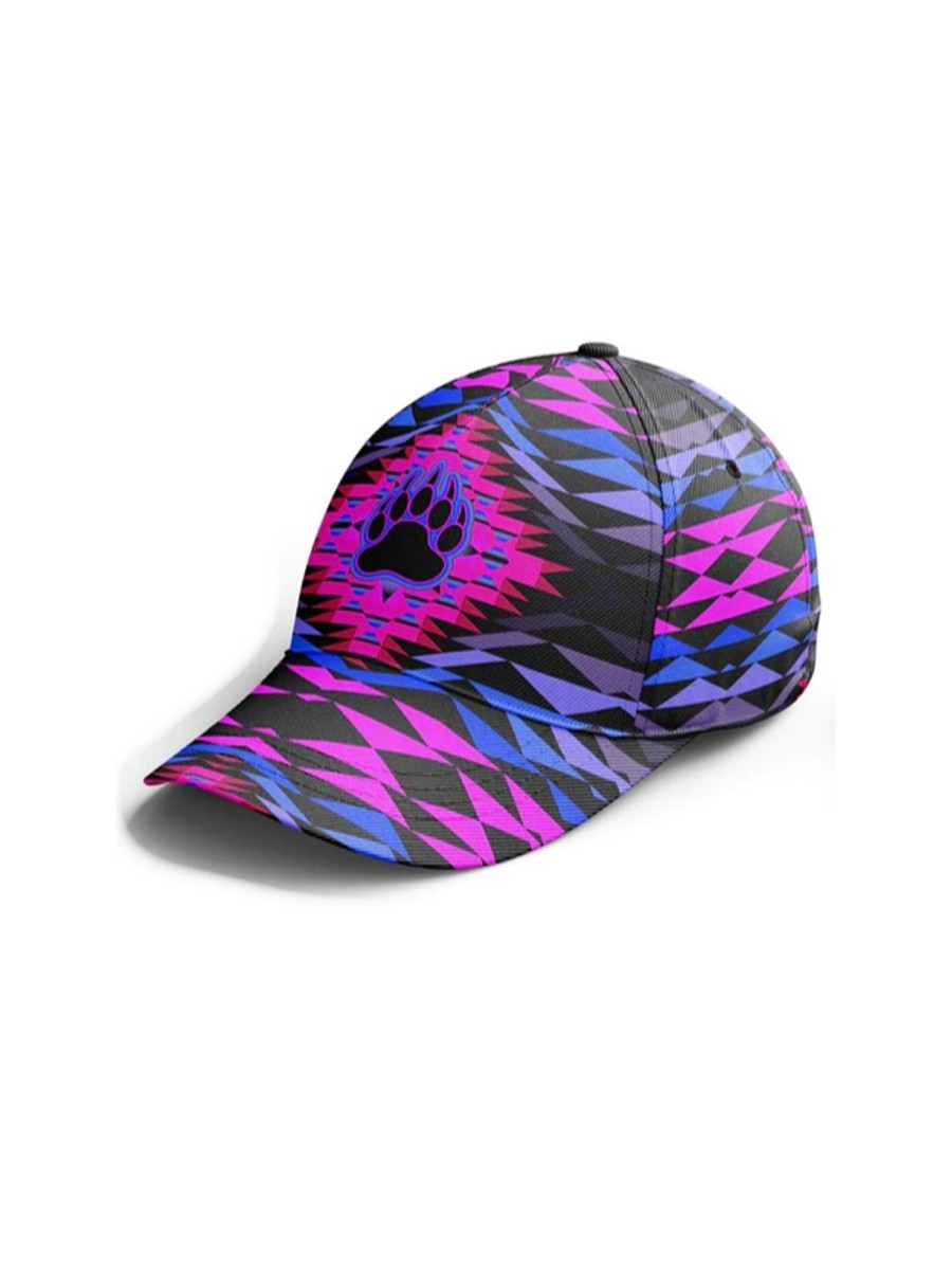 Accessories&Shoes GYJ | Geometric Triangle Pattern Personalized Paw Print Fashion Hat Purple