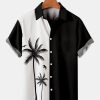 Men HLJ Shirts | Resort Hawaiian Coconut Contrast Short Sleeve Shirt Photo Color