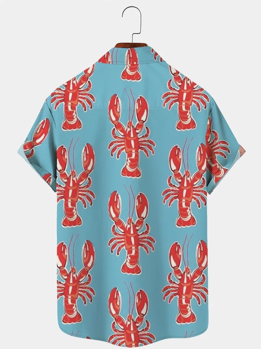 Men HLJ Shirts | Men'S Lobster Short Sleeve Shirt