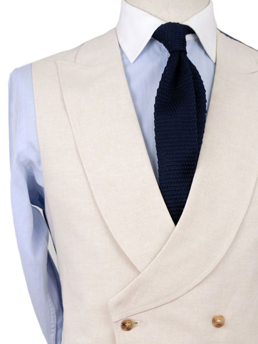 Men BXL Vest | Men'S Retro Solid Color Double Breasted Suit Vest Beige