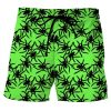 Men GYJ Bottoms | Spider-Print Drawstring Track Shorts Green