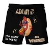 Men DJ Bottoms | You Wanna Try My Wiener Print Pocket Shorts Black