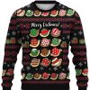 Men DJ Ugly Sweater | Christmas Snail Cocks Print Casual Crew Neck Sweatshirt Photo Color