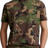 Men QMY Casual Shirts | Casual Round Neck Short-Sleeved T-Shirt Camouflage