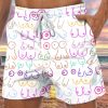 Men DJ Bottoms | Colorful Cartoon Breast Print Double Pocket Tie Shorts Photo Color