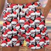 Men LJC Shorts | Santa Hat Skull Print Hawaiian Track Shorts Photo Color