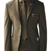 Men BXL Jacket | Men'S Solid Color Multi-Pocket Zipper Casual Blazer Photo Color