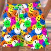 Men GYJ Bottoms | Colorful Emoji Print Track Shorts Photo Color