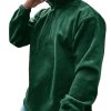 Men DJ Casual Hoodie | Double-Sided Velvet Stand Collar Half-Zip Casual Sweatshirt Green