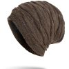 Accessories&Shoes HLJ | Men'S Outdoor Winter Fleece Warm Knitted Beanie