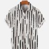 Men findercube Shirts | Men'S Striped Print Short Sleeve Shirt Photo Color