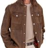 Men DJ Jacket | Lapel Suede Multi-Pocket Casual Jacket Brown