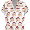 Men DJ Shirts | Merry Christmas Boobs Printed Casual Short Sleeve Shirt White