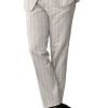 Men QMY Bottoms | Sophisticated Casual Lightweight Striped Pants Light Grey