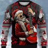 Men BXL Ugly Sweater | Men'S Casual Christmas Rock Crew Neck Sweatshirt Red