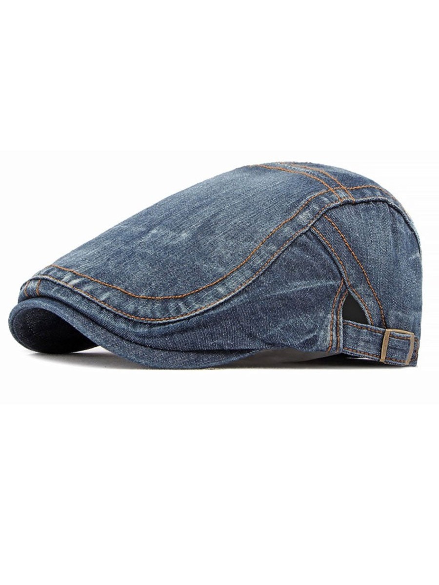 Accessories&Shoes BXL | British Retro Literary Casual Washed Denim Forward Hat