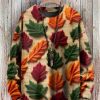 Men DJ Print Sweater | Unisex Embroidered Leaf Print Casual Round Neck Knitted Sweater Photo Color