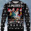 Men DJ Ugly Sweater | Merry Christmas Rooster Print Crew Neck Sweatshirt Photo Color