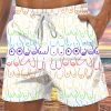 Men DJ Shorts | Rainbow Boobs Stick Figure Print Pocket Tie Shorts