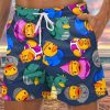 Men DJ Bottoms | Cute Cartoon Duckling Print Pocket Shorts Navy