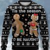 Men DJ Ugly Sweater | Interesting Christmas Biscuit Printing Round Neck Sweatshirts Black