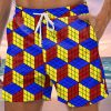 Men GYJ Shorts | Rubik'S Cube Print Track Shorts Photo Color