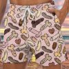 Men DJ Shorts | Fun Multicolor Stick Figure Cocks Print Pocket Tie Shorts