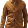 Men BXL Jacket | Vintage Solid Twill Multi-Pocket Lapel Casual Jacket Orange