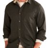 Men TH Casual Shirts | Men'S Solid Color Lapel Casual Long Sleeve Shirt Gray