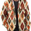 Men DJ Jacket | Vintage Ethnic Print Pocket Corduroy Jacket Photo Color