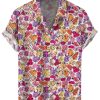 Men HLJ Shirts | Chest Graphic Art Print Casual Short Sleeve Shirt