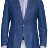 Men BXL Jacket | Men'S Multi-Pocket Casual Denim Blazer Blue