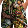 Men HLJ Bottoms | Hawaiian Tiki Bar Beach Shorts Brown