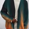 Men DJ Print Cardigan | Retro Art Gradient Print Casual Knitted Cardigan Photo Color