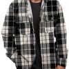 Men DJ Jacket | Vintage Classic And White Check Print Pocket Corduroy Jacket Black