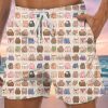 Men GYJ Shorts | Ladies Hip Print Drawstring Casual Shorts Beige