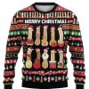 Men DJ Ugly Sweater | Dirty Ugly Cockmas Print Casual Crewneck Sweatshirt Photo Color