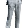 Men BXL Bottoms | Men'S Cotton And Linen Pocket Casual Suit Pants Gray Blue