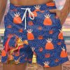 Men LJC Bottoms | Pumpkin Dinosaur Print Track Shorts Photo Color