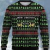 Men DJ Ugly Sweater | Christmas Moose Print Crewneck Sweater Photo Color