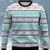 Men GYJ Ugly Sweater | Graphic Print Casual Crew Neck Sweatshirt White