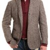 Men DJ Jacket | Double Pocket Casual Retro Woolen Lapel Blazer Photo Color