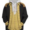 Men DJ T-Shirts | George Washington Clothes Printed Casual Hooded Sweatshirt Black