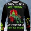 Men BXL Ugly Sweater | Men'S Casual Christmas Green Monster Print Crew Neck Sweatshirt Black